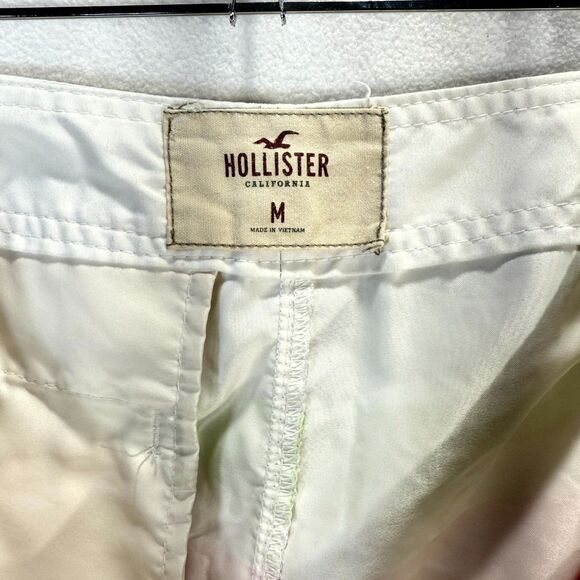 Hollister Mens Striped Board Shorts Embroidered Logo Mens Size M - Picture 2 of 12